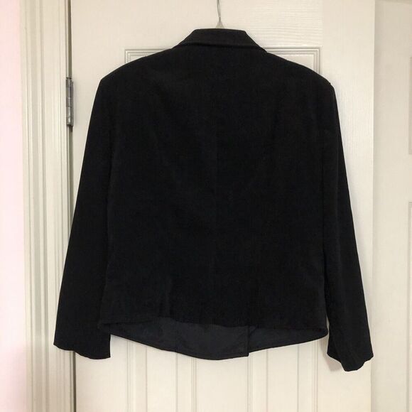 Vtg  Jessica Howard  Velvet Double Breasted Blazer Size S Black Dark Acad… - Picture 7 of 8